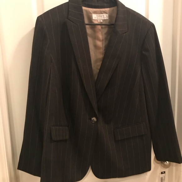 Tahari Womens Gray Cream Business Suit 2 Pieces - Picture 4 of 7